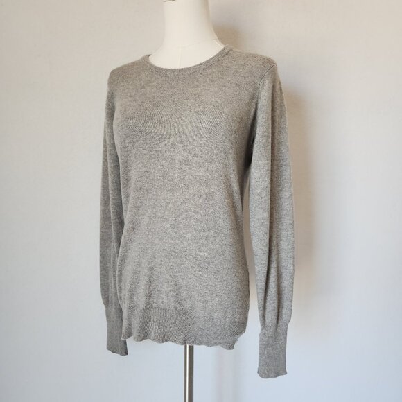 Vintage Best of Scotland 100% Pure Cashmere 1-Ply Crew Neck Sweater Gray - Picture 1 of 11